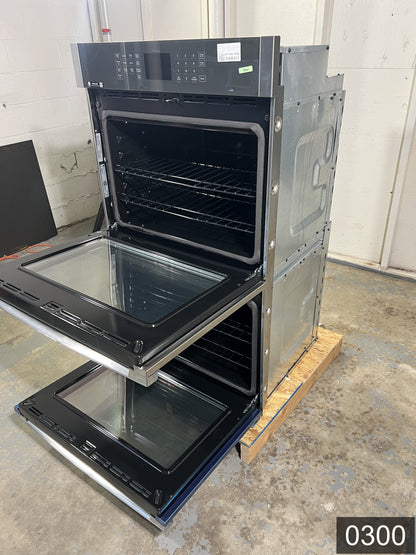 GE 30 inch Smart Compatible Double Electric Wall Oven with Self + Steam Cleaning ( Stainless Steel )