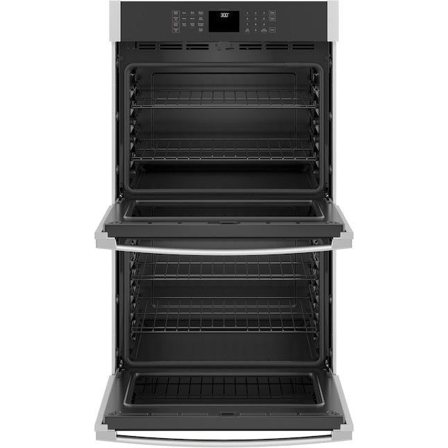 GE 30 inch Smart Compatible Double Electric Wall Oven with Self + Steam Cleaning ( Stainless Steel )
