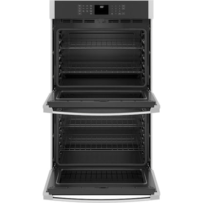 GE 30 inch Smart Compatible Double Electric Wall Oven with Self + Steam Cleaning ( Stainless Steel )