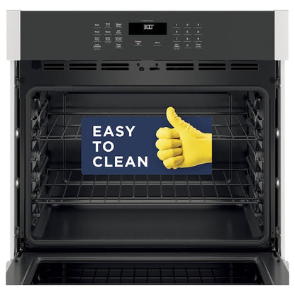 GE 30 inch Smart Compatible Single Electric Wall Oven Self + Steam Cleaning ( Stainless Steel )