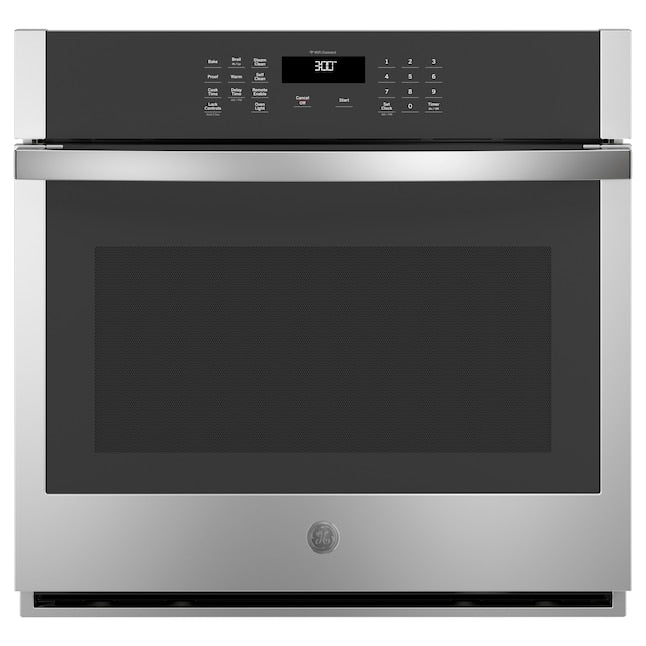 GE 30 inch Smart Compatible Single Electric Wall Oven Self + Steam Cleaning ( Stainless Steel )