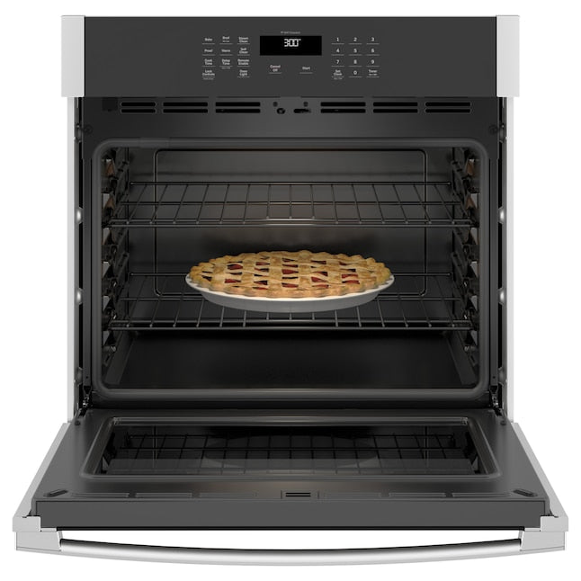 GE 30 inch Smart Compatible Single Electric Wall Oven Self + Steam Cleaning ( Stainless Steel )