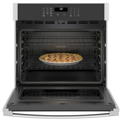GE 30 inch Smart Compatible Single Electric Wall Oven Self + Steam Cleaning ( Stainless Steel )