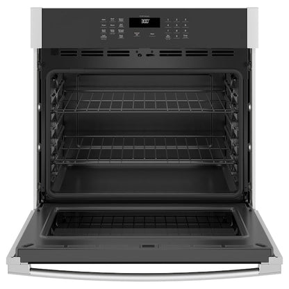 GE 30 inch Smart Compatible Single Electric Wall Oven Self + Steam Cleaning ( Stainless Steel )