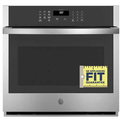 GE 30 inch Smart Compatible Single Electric Wall Oven Self + Steam Cleaning ( Stainless Steel )