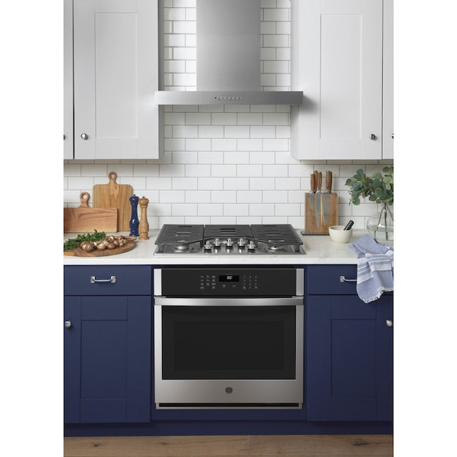 GE 30 inch Smart Compatible Single Electric Wall Oven Self + Steam Cleaning ( Stainless Steel )