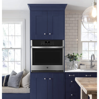 GE 30 inch Smart Compatible Single Electric Wall Oven Self + Steam Cleaning ( Stainless Steel )