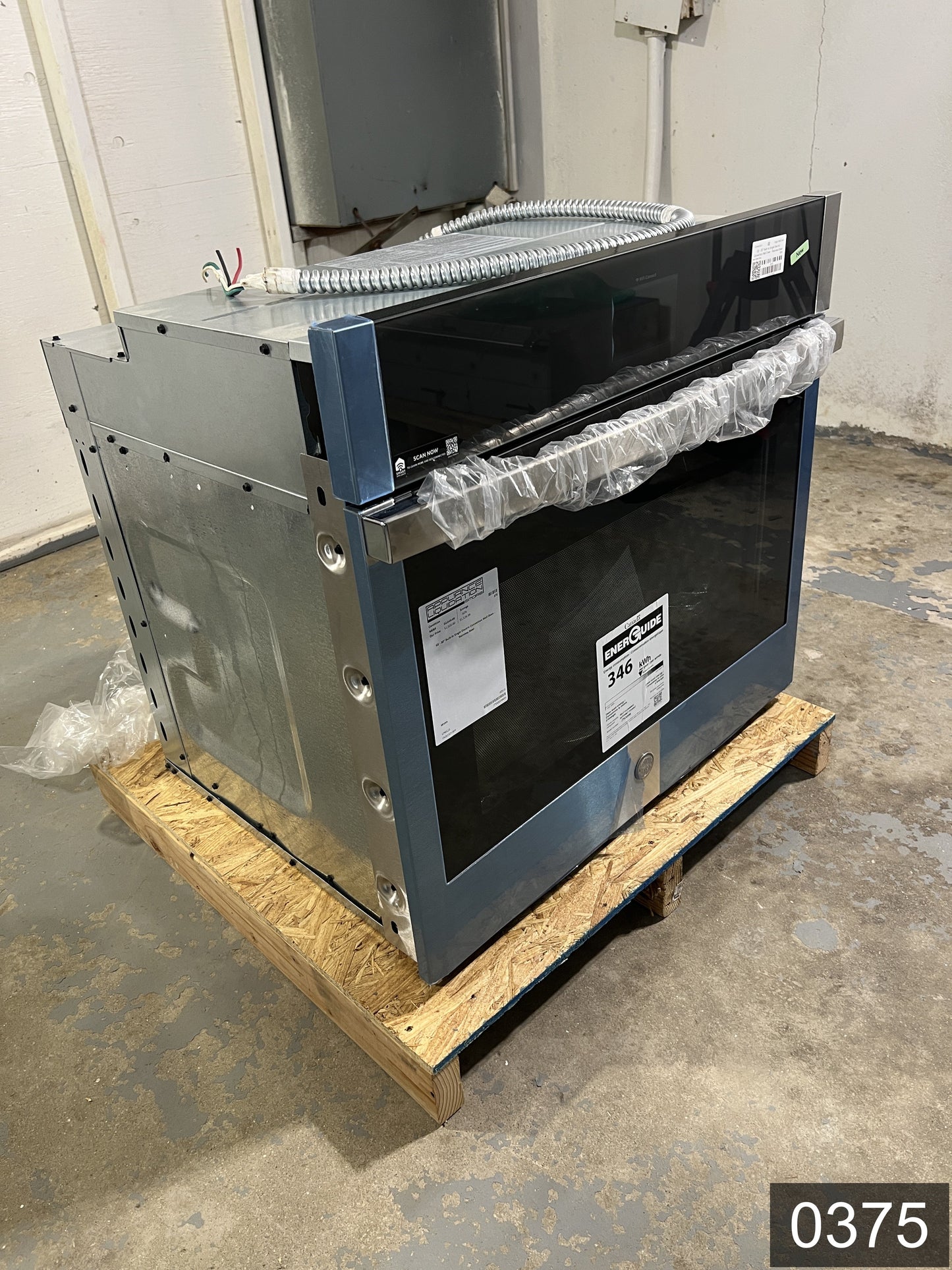 GE 30 inch Smart Compatible Single Electric Wall Oven True Convection and Self + Steam Cleaning ( Stainless Steel )