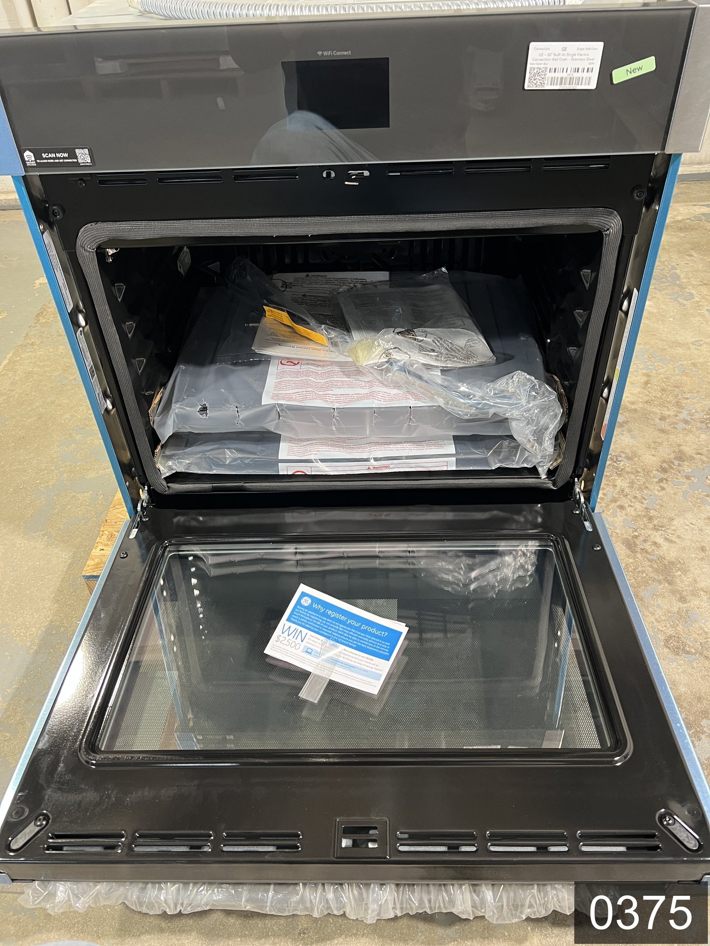 GE 30 inch Smart Compatible Single Electric Wall Oven True Convection and Self + Steam Cleaning ( Stainless Steel )