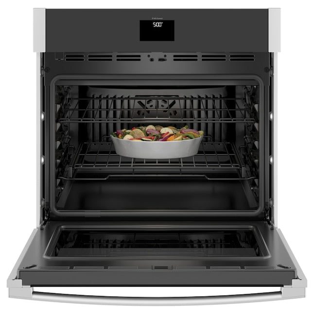 GE 30 inch Smart Compatible Single Electric Wall Oven True Convection and Self + Steam Cleaning ( Stainless Steel )