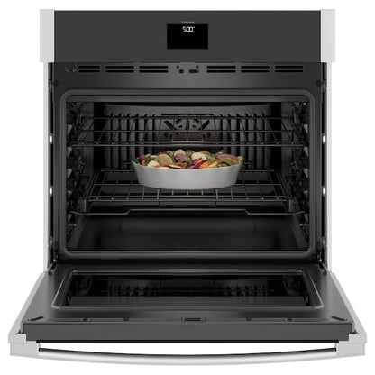GE 30 inch Smart Compatible Single Electric Wall Oven True Convection and Self + Steam Cleaning ( Stainless Steel )