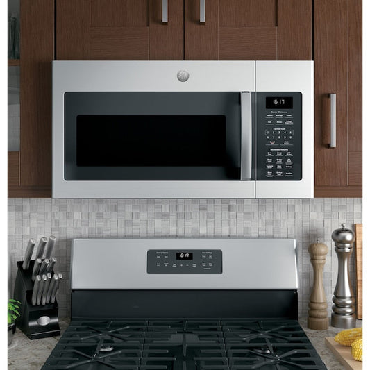 GE 1.7-cu ft 29.9-in Over-the-Range Microwave with Sensor Cooking ( Stainless steel )