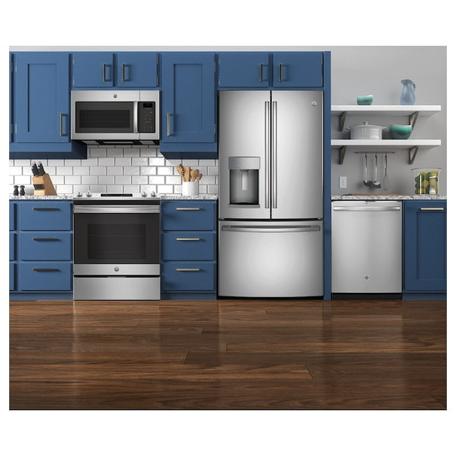 GE 1.7-cu ft 29.9-in Over-the-Range Microwave with Sensor Cooking ( Stainless steel )
