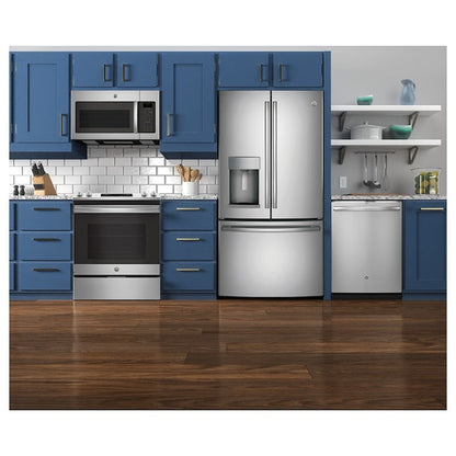 GE 1.7-cu ft 29.9-in Over-the-Range Microwave with Sensor Cooking ( Stainless steel )