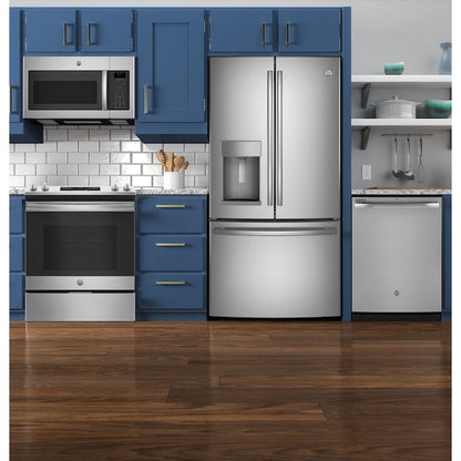 GE 1.7-cu ft 29.9-in Over-the-Range Microwave with Sensor Cooking ( Stainless steel )