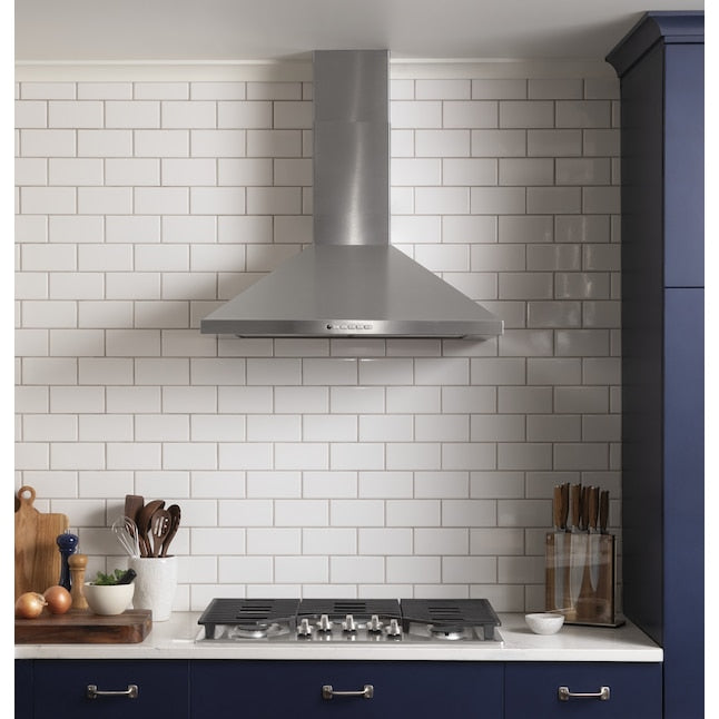 GE 30 inch Convertible 350-CFM Stainless steel Wall-Mounted Range Hood