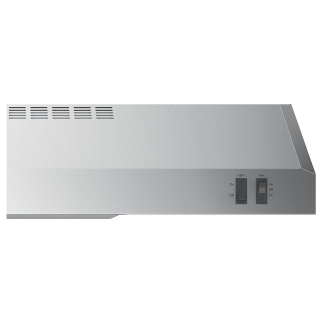 GE 30 inch Convertible 200-CFM Stainless steel Under Cabinet Range Hood