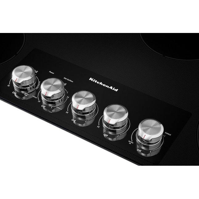 KitchenAid 36-in 5 burners Smooth surface Black Electric Cooktop