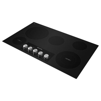 KitchenAid 36-in 5 burners Smooth Surface (Radiant) Black Electric Cooktop