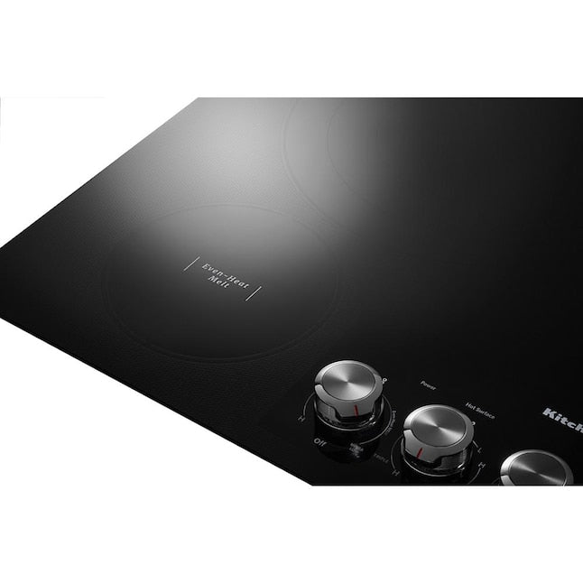KitchenAid 36-in 5 burners Smooth Surface (Radiant) Black Electric Cooktop
