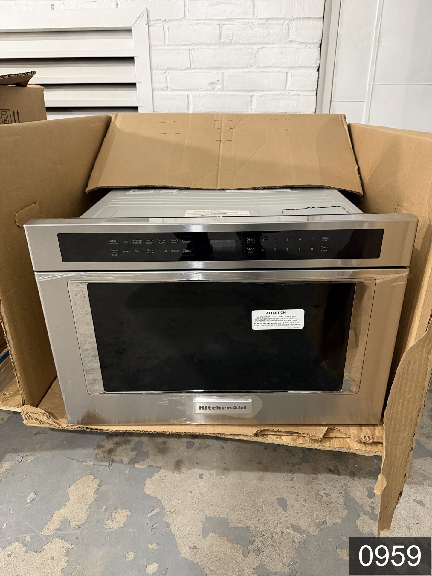 KitchenAid 23.87-in 1.2-cu ft 950 -Watt Microwave Drawer ( Stainless Steel )