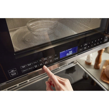 KitchenAid 1.9-cu ft Air Fry 29.9-in Over-the-Range Convection Microwave with Sensor Cooking ( Stainless Steel with PrintShield Finish )