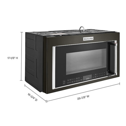 KitchenAid 1.9-cu ft Air Fry 29.9-in Over-the-Range Convection Microwave with Sensor Cooking ( Stainless Steel with PrintShield Finish )
