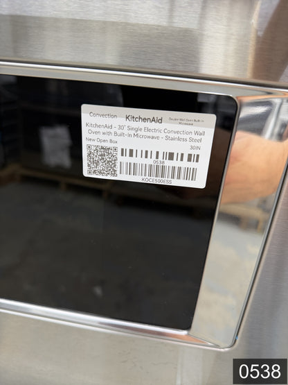 KitchenAid 30 inch Self-cleaning Microwave Wall Oven Combo ( Stainless Steel )