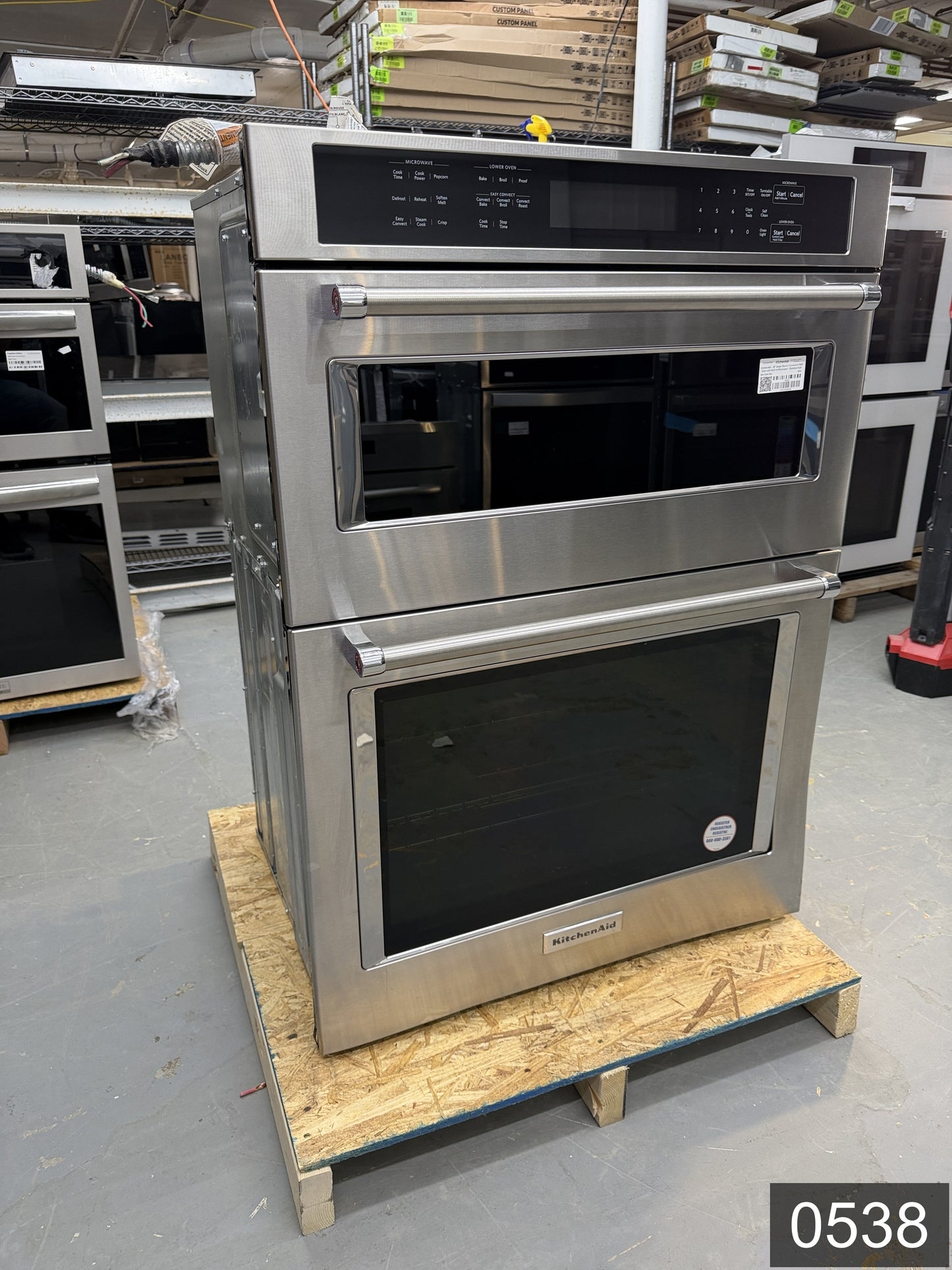 KitchenAid 30 inch Self-cleaning Microwave Wall Oven Combo ( Stainless Steel )