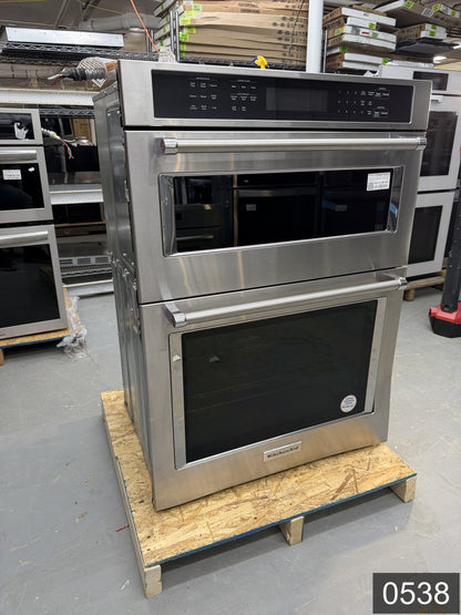 KitchenAid 30 inch Self-cleaning Microwave Wall Oven Combo ( Stainless Steel )