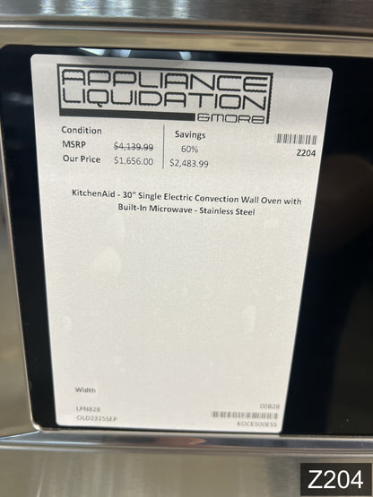 KitchenAid 30 inch Self-cleaning Microwave Wall Oven Combo ( Stainless Steel )