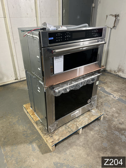 KitchenAid 30 inch Self-cleaning Microwave Wall Oven Combo ( Stainless Steel )