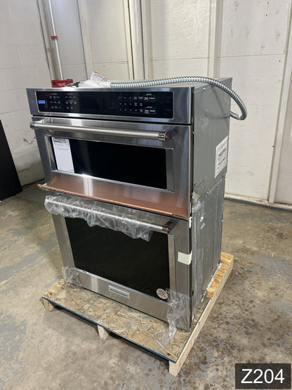 KitchenAid 30 inch Self-cleaning Microwave Wall Oven Combo ( Stainless Steel )