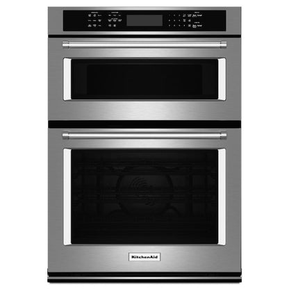 KitchenAid 30 inch Self-cleaning Microwave Wall Oven Combo ( Stainless Steel )