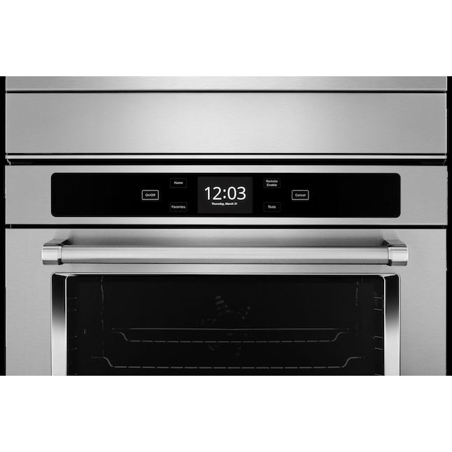 KitchenAid 24 inch Smart Compatible Double Electric Wall Oven with Self + Steam Cleaning ( Fingerprint Resistant Stainless Steel )
