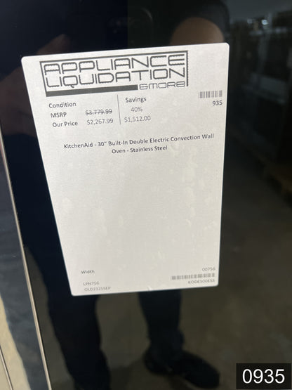 KitchenAid 30 inch Double Electric Wall Oven with Self-cleaning ( Stainless Steel )