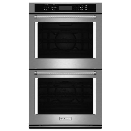 KitchenAid 30 inch Double Electric Wall Oven with Self-cleaning ( Stainless Steel )