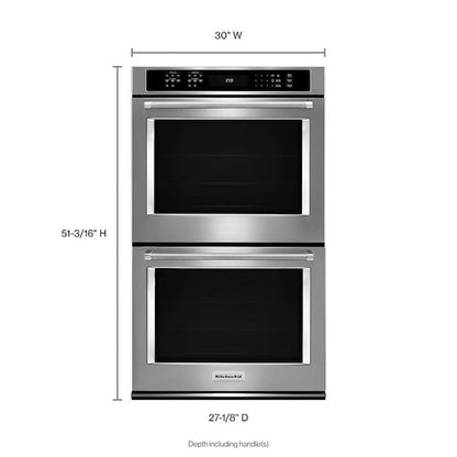 KitchenAid 30 inch Double Electric Wall Oven with Self-cleaning ( Stainless Steel )