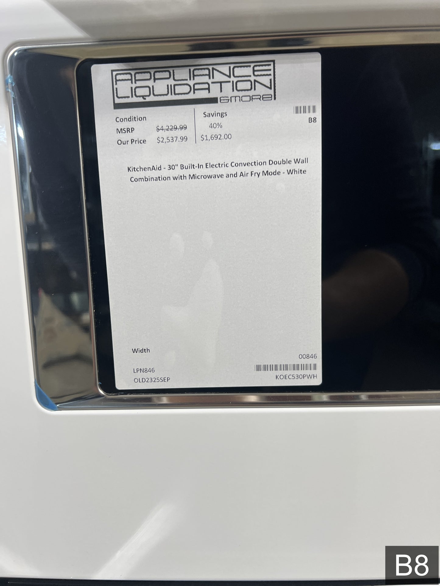 KitchenAid 30 inch Self-cleaning Air Fry Microwave Wall Oven Combo ( White )