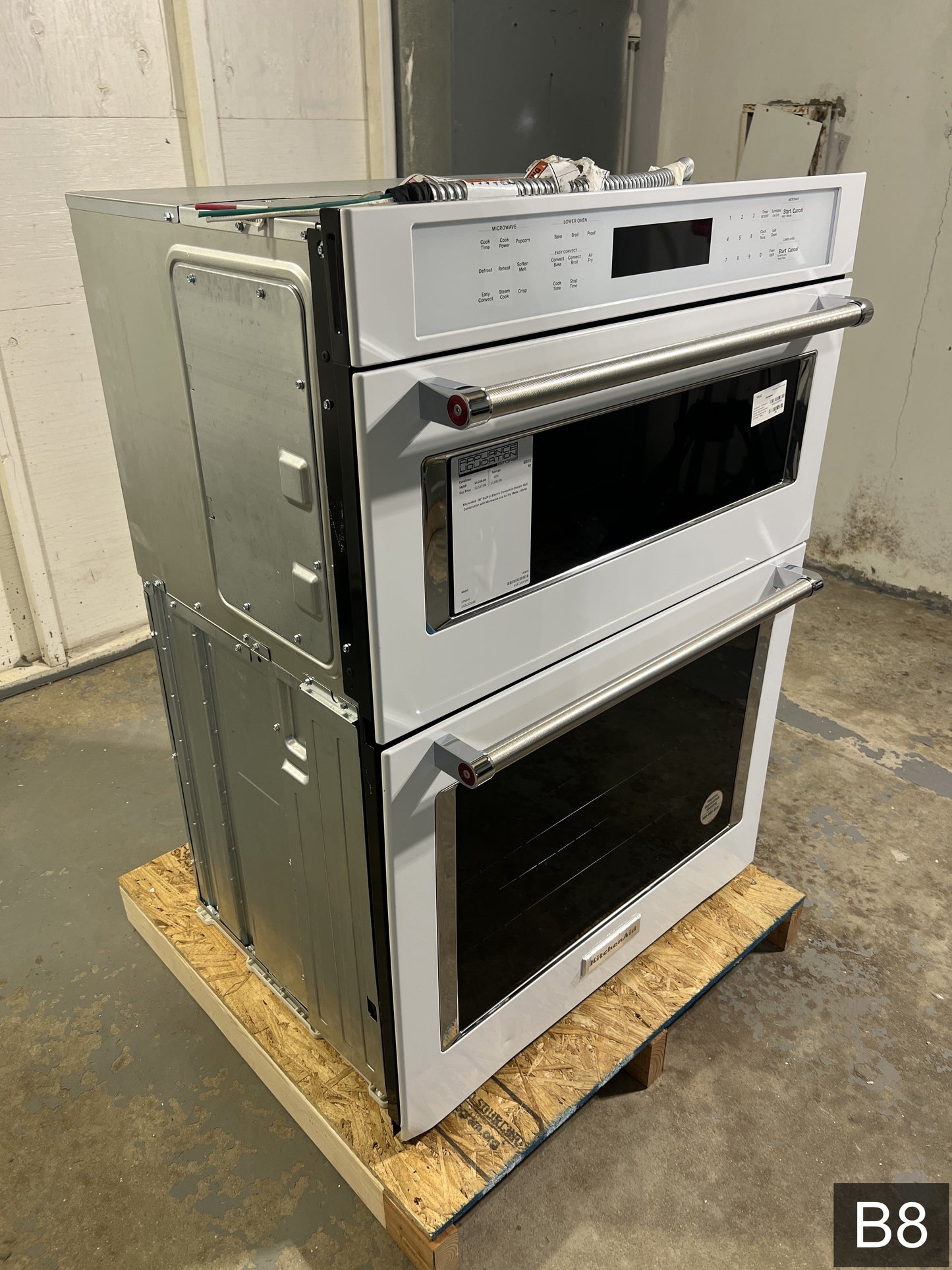 KitchenAid 30 inch Self-cleaning Air Fry Microwave Wall Oven Combo ( White )