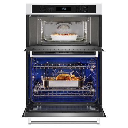 KitchenAid 30 inch Self-cleaning Air Fry Microwave Wall Oven Combo ( White )