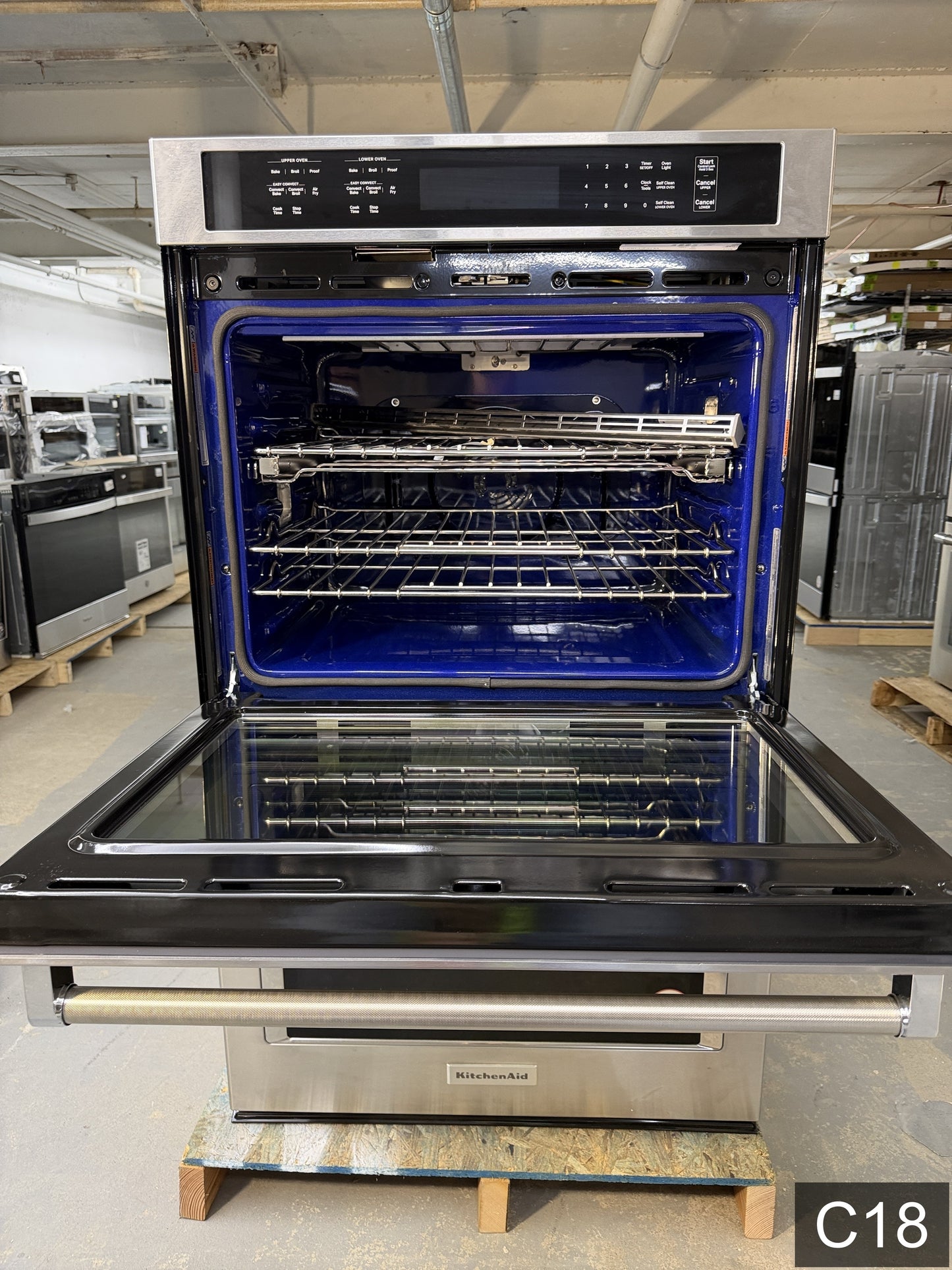 KitchenAid 30 inch Double Electric Wall Oven with Air Fry Self-cleaning ( Stainless Steel )