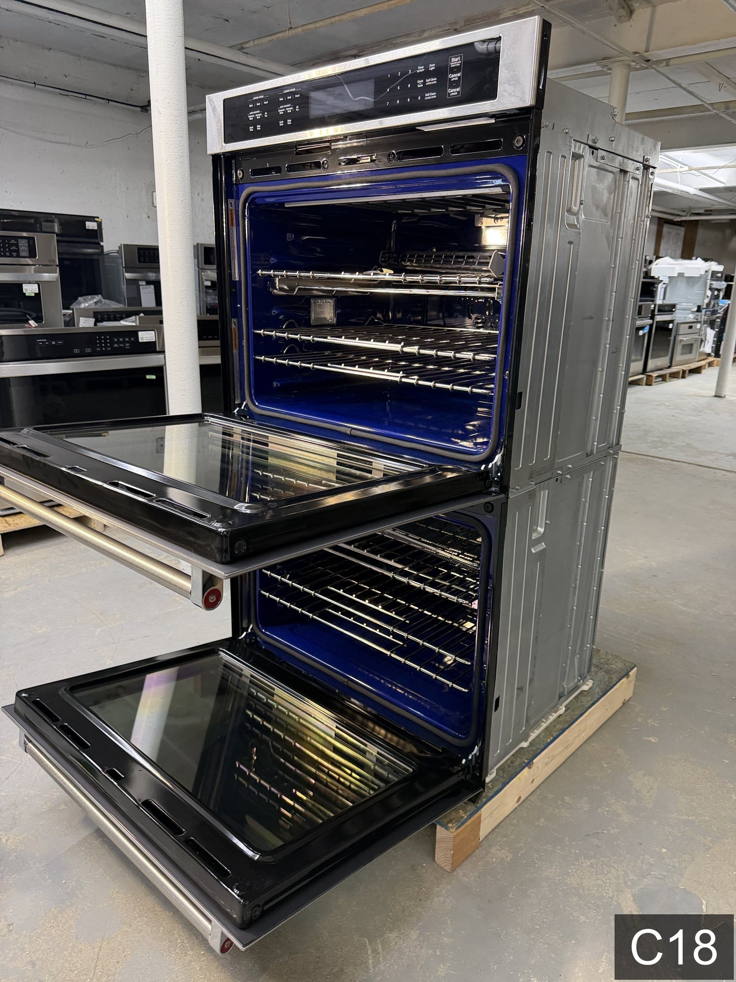 KitchenAid 30 inch Double Electric Wall Oven with Air Fry Self-cleaning ( Stainless Steel )