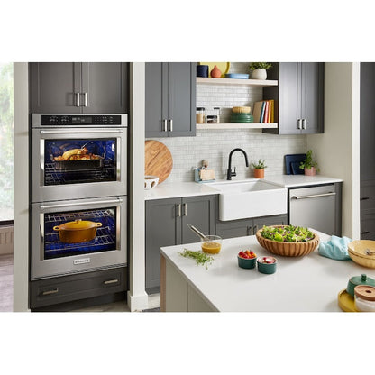 KitchenAid 30 inch Double Electric Wall Oven with Air Fry Self-cleaning ( Stainless Steel )