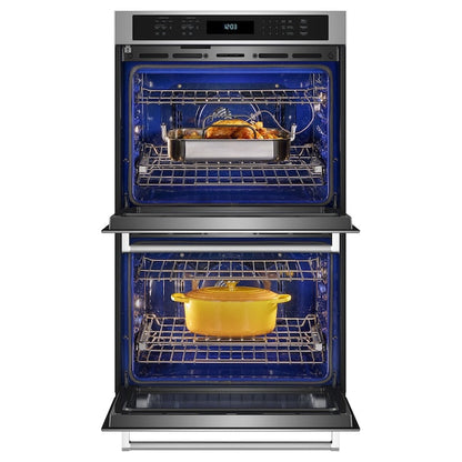 KitchenAid 30 inch Double Electric Wall Oven with Air Fry Self-cleaning ( Stainless Steel )