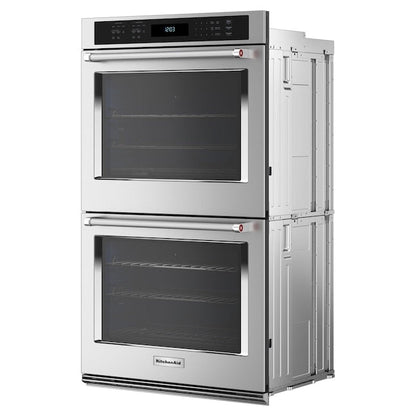 KitchenAid 30 inch Double Electric Wall Oven with Air Fry Self-cleaning ( Stainless Steel )