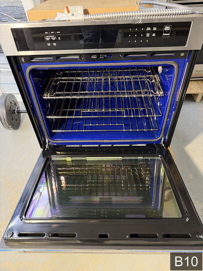 KitchenAid 30 inch Single Electric Wall Oven with Air Fry Single-fan and Self-cleaning ( Stainless Steel )