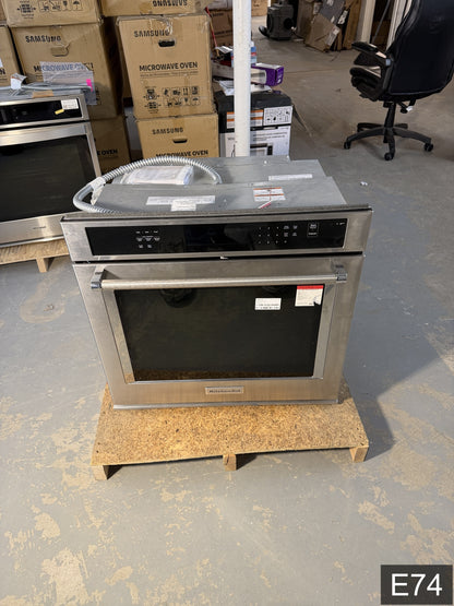 KitchenAid 30 inch Single Electric Wall Oven Single-fan and Self-cleaning ( Stainless Steel )