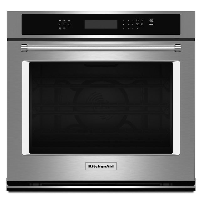 KitchenAid 30 inch Single Electric Wall Oven Single-fan and Self-cleaning ( Stainless Steel )