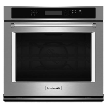 KitchenAid 30 inch Single Electric Wall Oven Single-fan and Self-cleaning ( Stainless Steel )